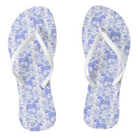 Dala Horse Suédois Indigo Motif bleu et blanc