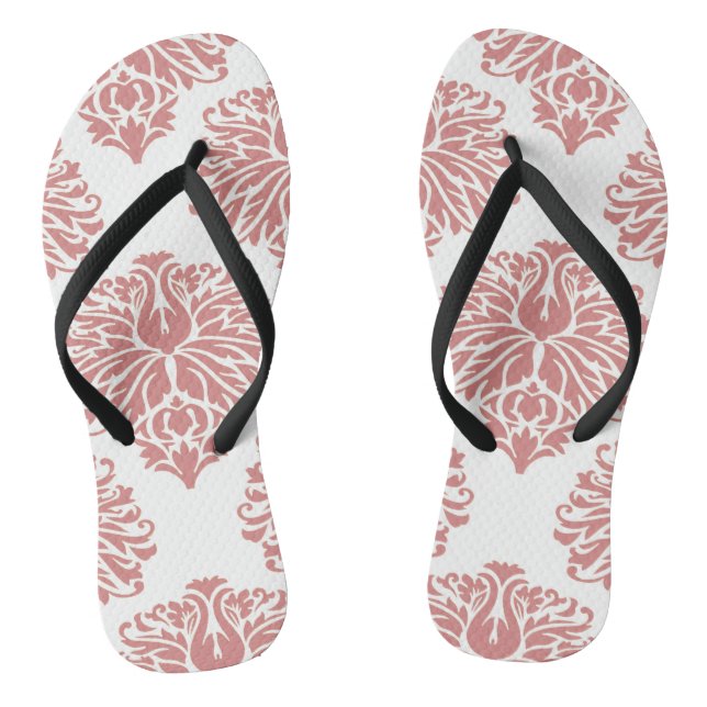 Tongs Damas rose élégant (Semelle)