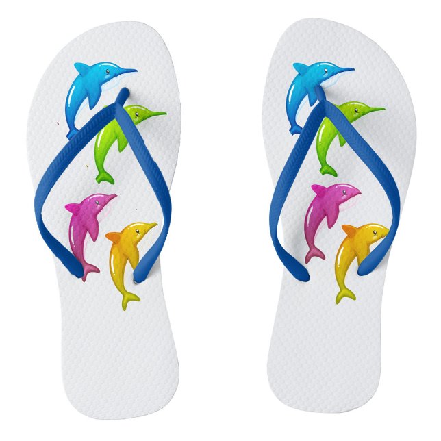 Tongs Dauphin (Colorful Dolphin Design!)
