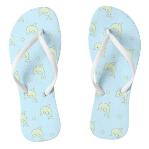 Tongs Dauphins verts