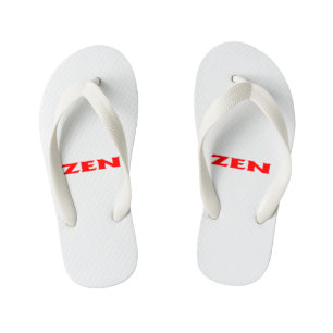 Tongs de bébé blanc rouge zen