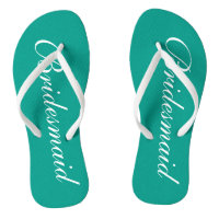 Tongs de femme de ménage turquoise pour mariage à