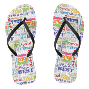 Tongs De fête d'anniversaire cadeaux uniques et