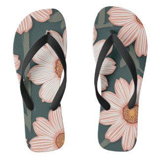 tongs de fleurs