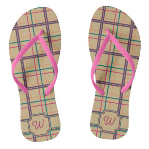 Tongs de plaid d'été
