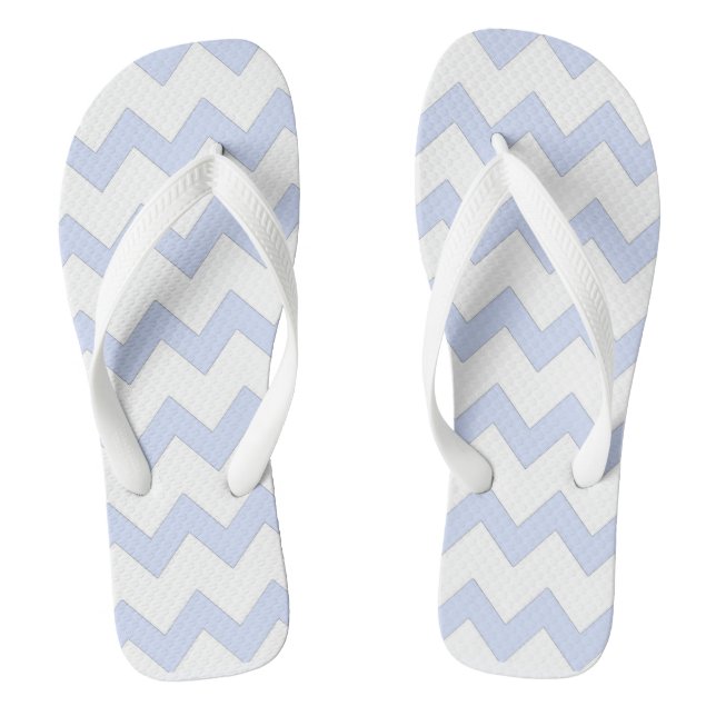 Tongs Décor bleu marine zigzag chevron design pastel ble (Semelle)