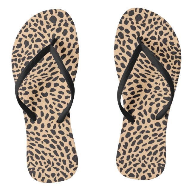 Tongs Décor de guépard à peau (Semelle)