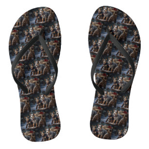 Tongs Décor de Noël australien Snowy Sleigh