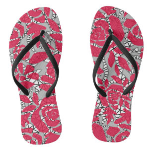 Tongs Dentelle sans couture rose romantique rétro vinta