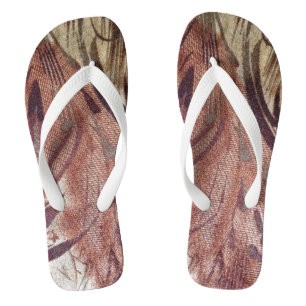 Tongs Design floral Brown Abstrait 2