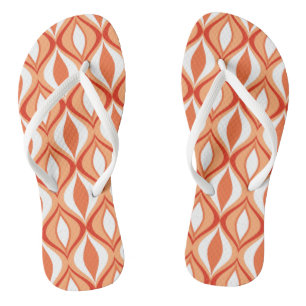 Tongs Diamants modernes du milieu du siècle, orange et b