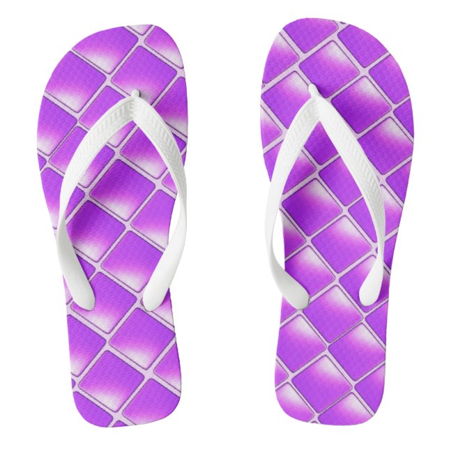 Tongs Diamants ombés violets (Semelle)