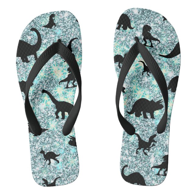 Tongs dinosaure T-rex de l'ombre sur galaxie en pente (Semelle)