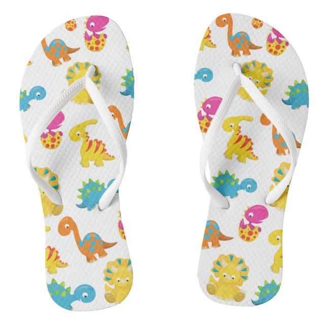 Tongs Dinosaures Mignons, Motif De Dinosaures, Baby Dino (Semelle)