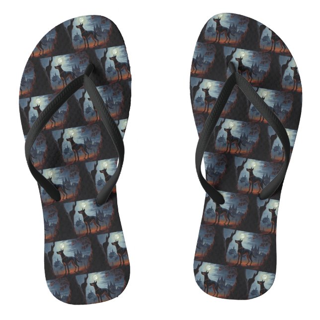 Tongs Doberman Halloween effraie (Semelle)