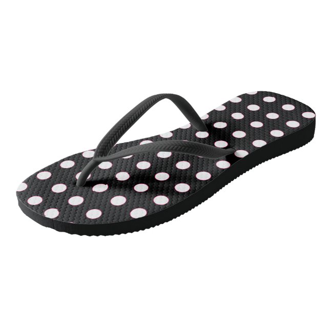 Tongs Dot Polka Blanc (Incliné)