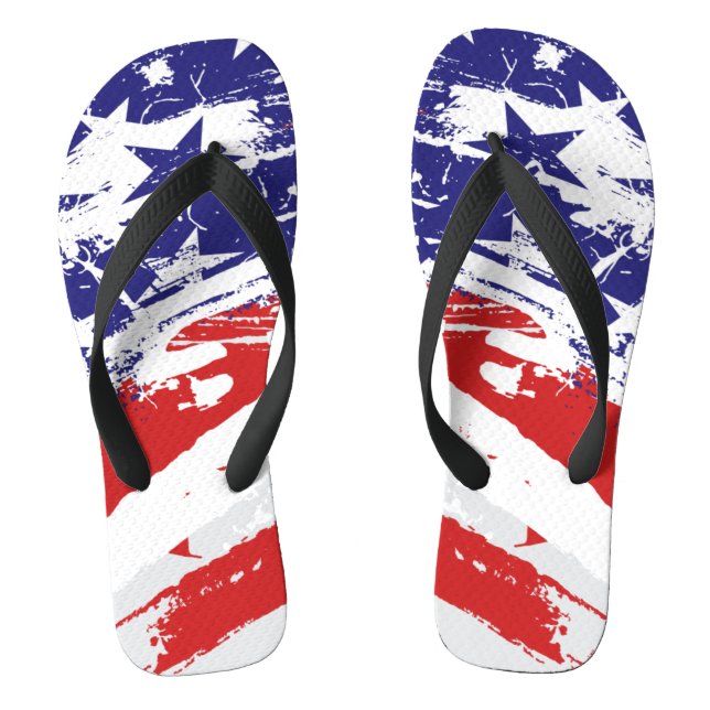 Tongs Drapeau américain Grunge (Semelle)