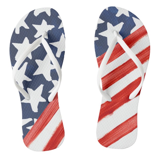 Tongs Drapeau américain patriotique étoiles rayures (Semelle)