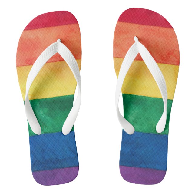 Tongs Drapeau arc-en-ciel gay pride (Semelle)