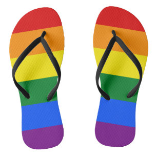 Tongs Drapeau arc-en-ciel LGBT