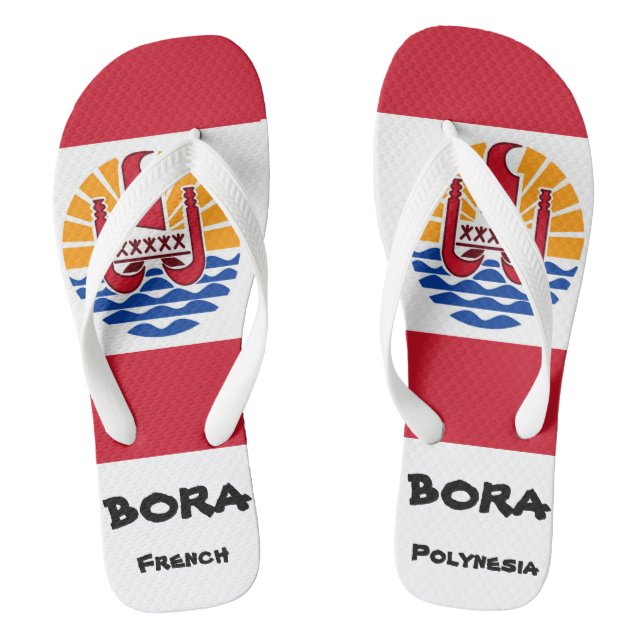 Tongs Drapeau de Bora Bora Polynésie française (Semelle)