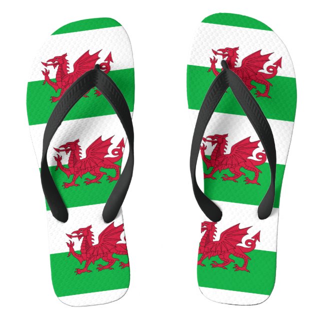 Tongs Drapeau de dragon gallois (Semelle)