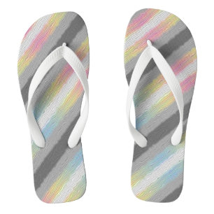 Tongs Drapeau de fierté Demifluid Abstrait Groovy Boho T