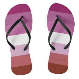 Tongs Drapeau de fierté lesbienne de SlipperyJoe féminin