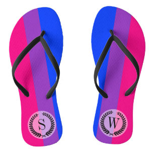 Tongs Drapeau de la fierté bisexuelle