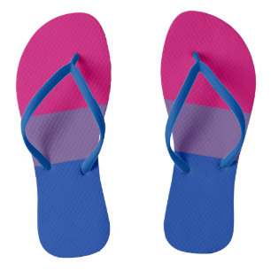 Tongs Drapeau de la fierté bisexuelle couleur LGBT