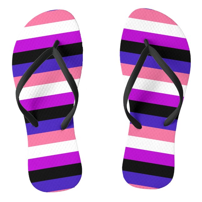 Tongs Drapeau de la fierté de la fluidité du genre (Semelle)