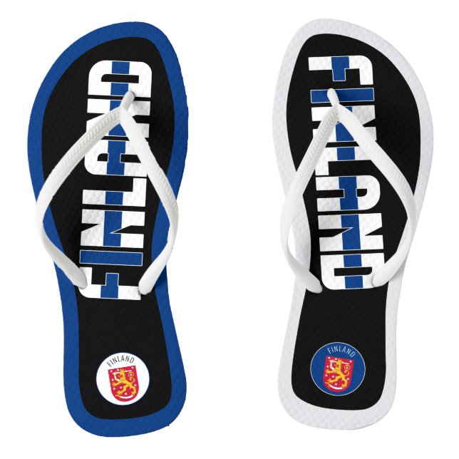 Tongs Drapeau de la Finlande Superbe Patriotique (Semelle)