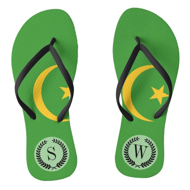 Tongs Drapeau de la Mauritanie (Semelle)
