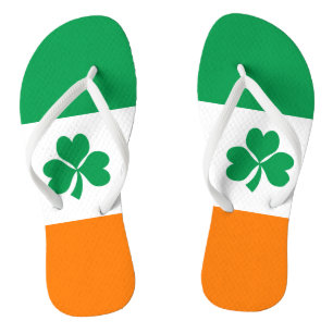 Tongs Drapeau de l'Irlande Shamrock