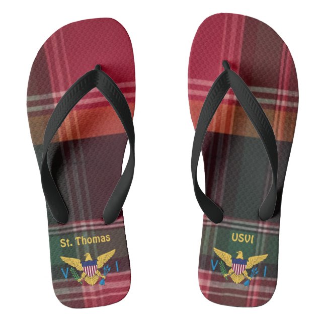 Tongs Drapeau des îles Vierges américaines St Thomas USV (Semelle)