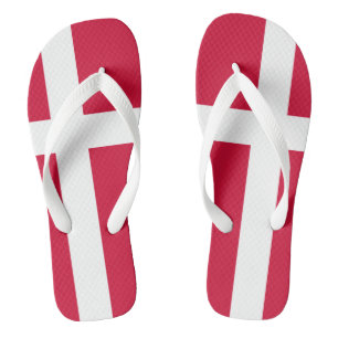 Tongs Drapeau du Danemark ou drap danois