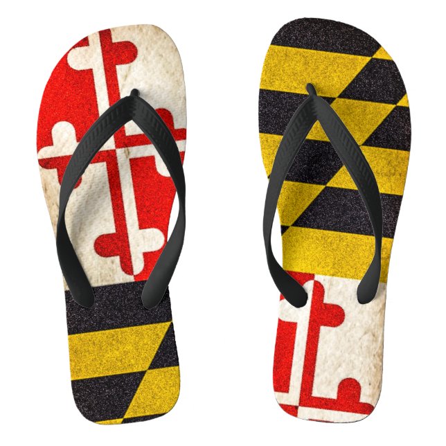 Tongs Drapeau du Maryland - Grunge (Semelle)