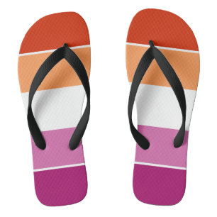 Tongs Drapeau lesbien rayures