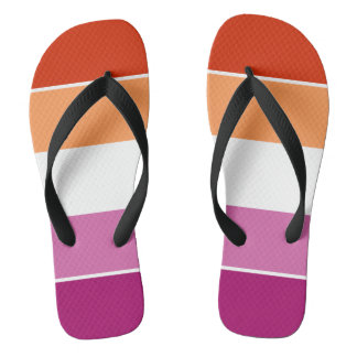 Tongs Drapeau lesbien rayures