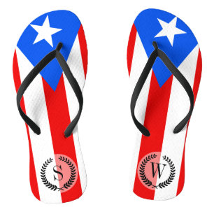 Tongs Drapeau porto-ricain classique