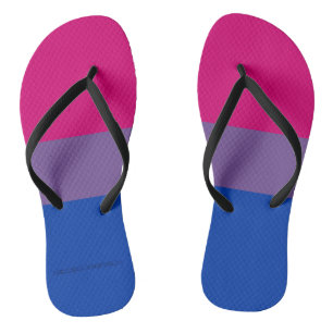 Tongs Drapeau SlipperyJoe's Bisexual Pride lavande-rose