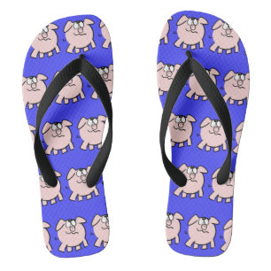 Tongs Drôle 2 Dessin Animé Cochon Choisissez la couleur 