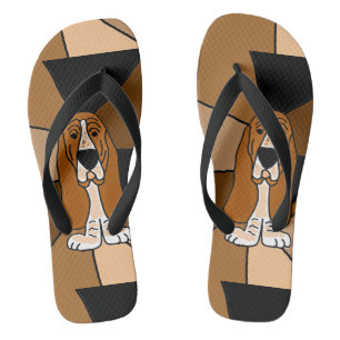 Tongs Drôle Basset Hound Puppy Dog Flip Flops