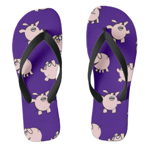Tongs Drôle Cartoon Comics Cochon Choisir Couleur Hommes
