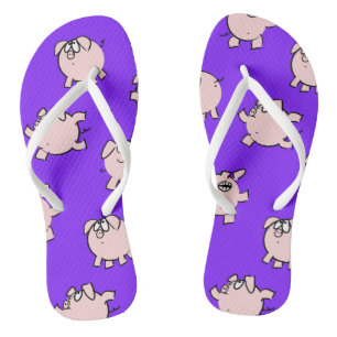 Tongs Drôle Cartoon Comics Cochon Choisir la couleur W F