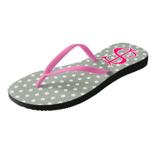 Tongs drôles signe dollar rose imprimé Flip Flops