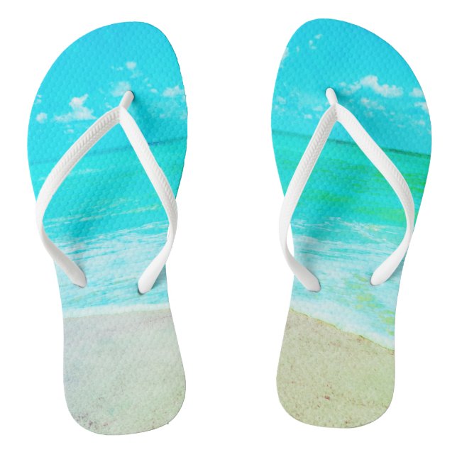 Tongs Eau Turquoise Flops de plage de sable tropical (Semelle)