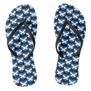 Tongs Ecosse Drapeau écossais Couleurs Coeurs Motif