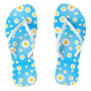 Tongs Élégant Floral Moderne