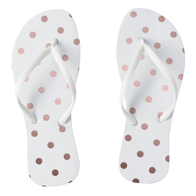 Tongs élégant pois d'or clair rose (Semelle)